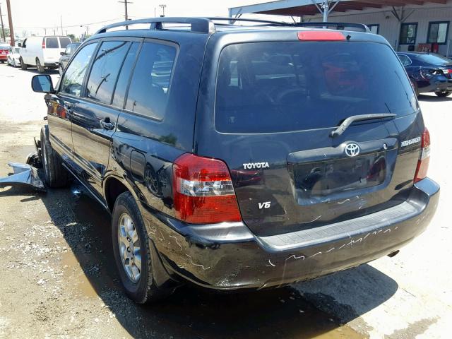 JTEDP21A940020376 - 2004 TOYOTA HIGHLANDER BLACK photo 3