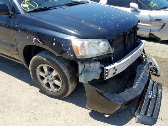 JTEDP21A940020376 - 2004 TOYOTA HIGHLANDER BLACK photo 9