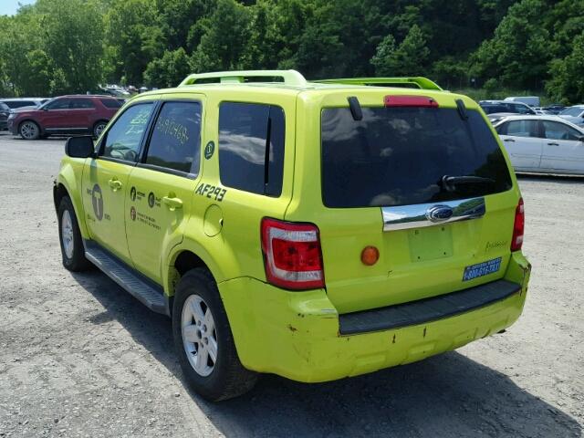 1FMCU49369KA89771 - 2009 FORD ESCAPE HYB GREEN photo 3