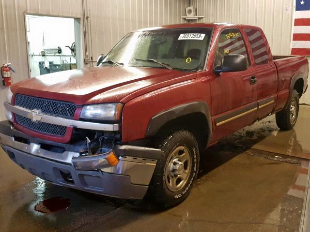 2GCEK19T641298874 - 2004 CHEVROLET SILVERADO MAROON photo 2