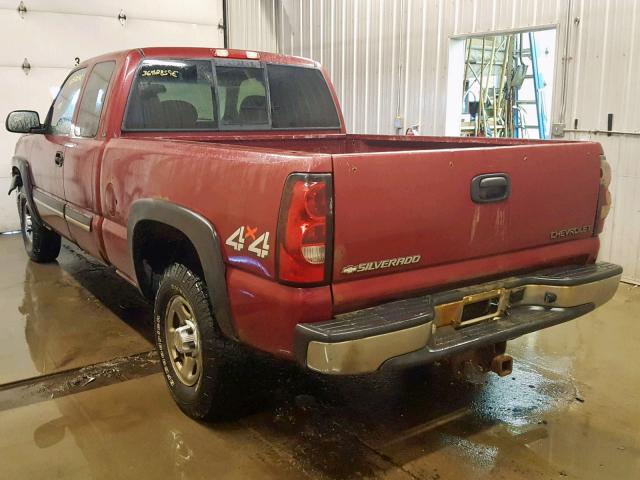 2GCEK19T641298874 - 2004 CHEVROLET SILVERADO MAROON photo 3