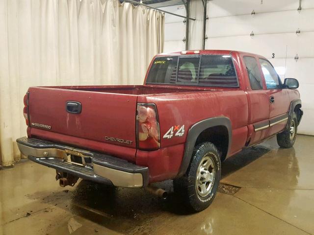 2GCEK19T641298874 - 2004 CHEVROLET SILVERADO MAROON photo 4