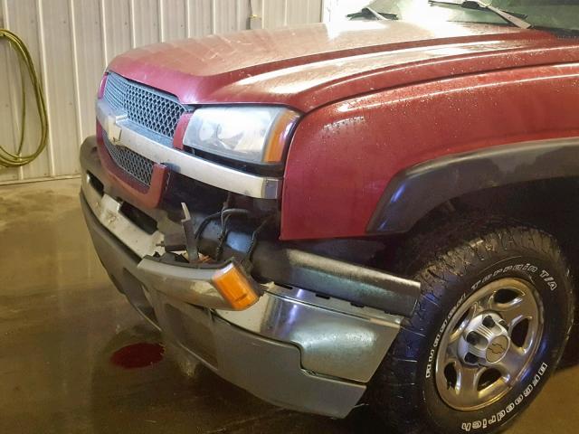 2GCEK19T641298874 - 2004 CHEVROLET SILVERADO MAROON photo 9