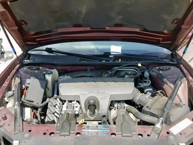 2G4WD582361301694 - 2006 BUICK LACROSSE C BURGUNDY photo 7