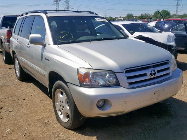 JTEEP21A440031743 - 2004 TOYOTA HIGHLANDER SILVER photo 1