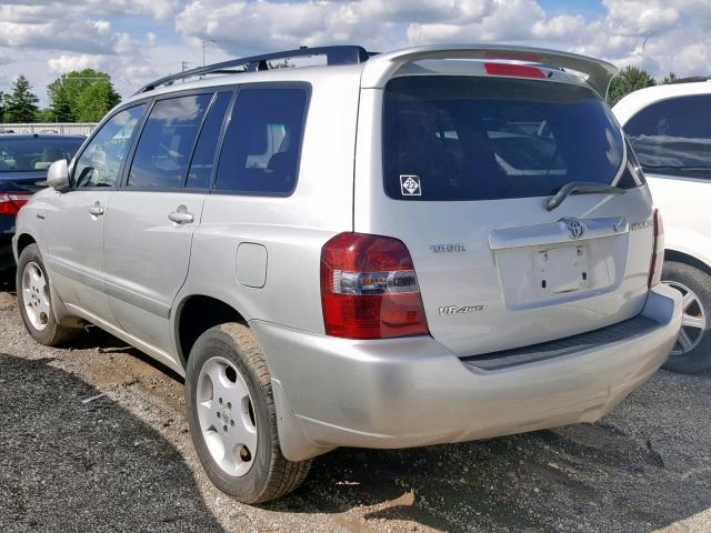 JTEEP21A440031743 - 2004 TOYOTA HIGHLANDER SILVER photo 3