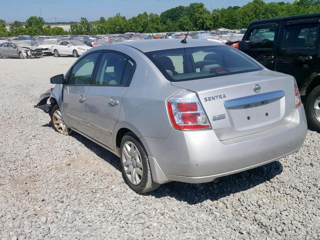 3N1AB6AP8AL678838 - 2010 NISSAN SENTRA 2.0 SILVER photo 3