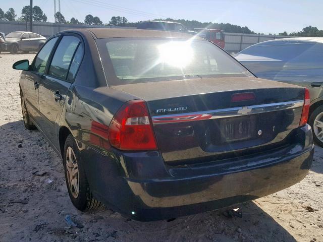 1G1ZS52F15F130320 - 2005 CHEVROLET MALIBU BLACK photo 3