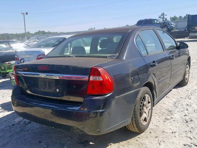 1G1ZS52F15F130320 - 2005 CHEVROLET MALIBU BLACK photo 4