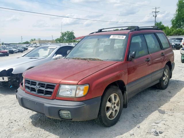 JF1SF6359XG716789 - 1999 SUBARU FORESTER L RED photo 2