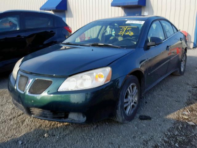 1G2ZF55B164279610 - 2006 PONTIAC G6 SE GREEN photo 2