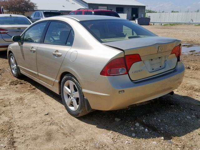 1HGFA16948L106109 - 2008 HONDA CIVIC EXL GOLD photo 3