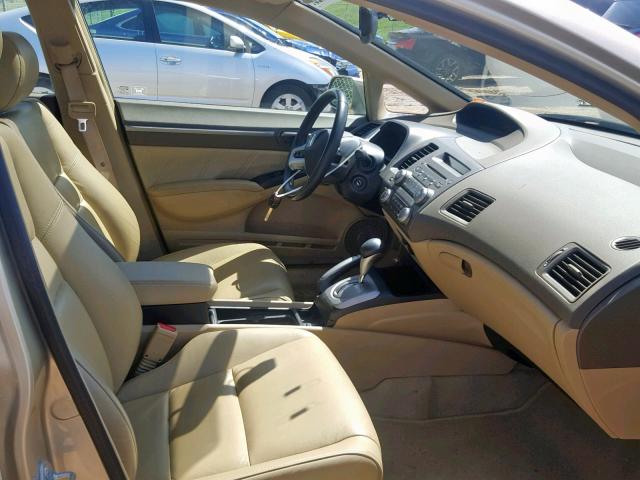 1HGFA16948L106109 - 2008 HONDA CIVIC EXL GOLD photo 5