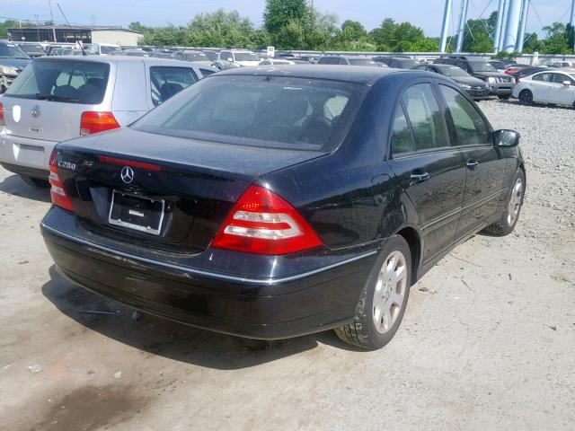 WDBRF54H86A838782 - 2006 MERCEDES-BENZ C 280 BLACK photo 4