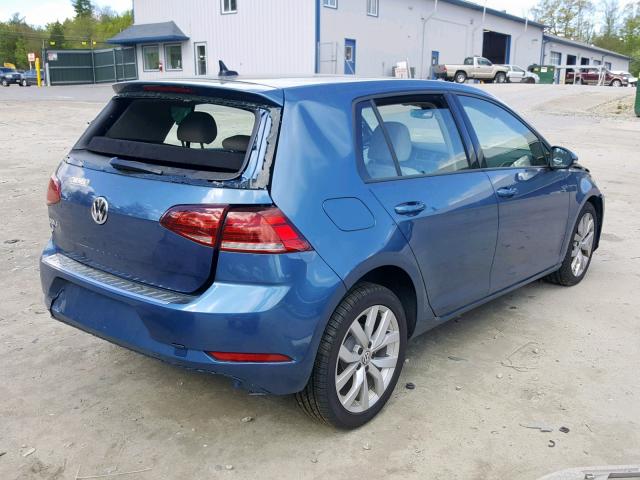 3VWW57AU0KM005329 - 2019 VOLKSWAGEN GOLF S BLUE photo 4