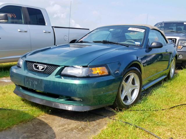 1FAFP45X6YF164628 - 2000 FORD MUSTANG GT GREEN photo 2