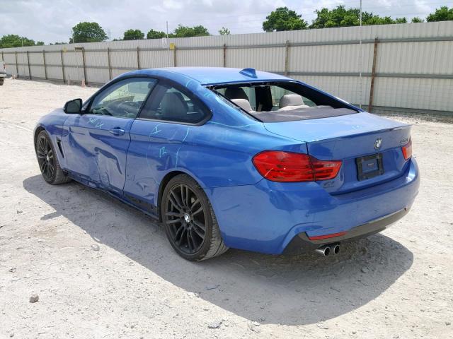 WBA3N7C58FK223217 - 2015 BMW 428 I BLUE photo 3