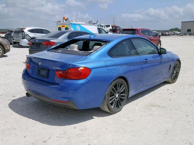 WBA3N7C58FK223217 - 2015 BMW 428 I BLUE photo 4