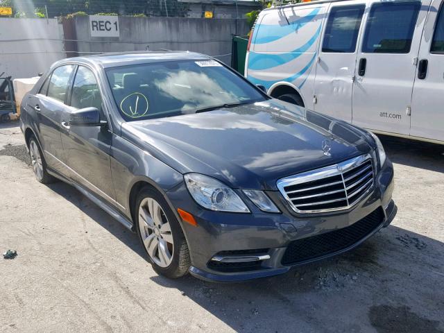 WDDHF2EB4DA710273 - 2013 MERCEDES-BENZ E 350 BLUE GRAY photo 1