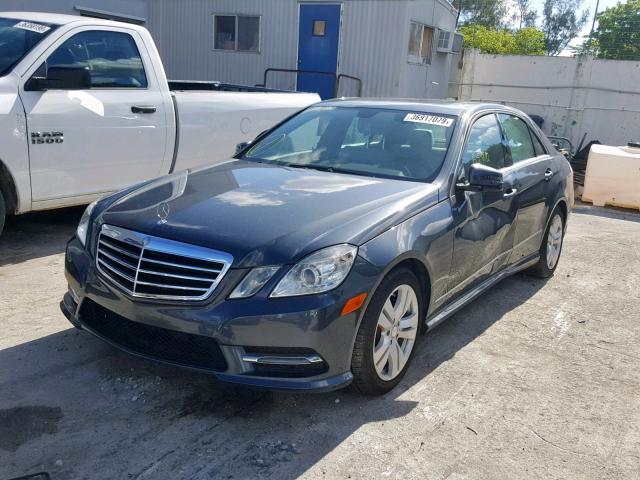 WDDHF2EB4DA710273 - 2013 MERCEDES-BENZ E 350 BLUE GRAY photo 2