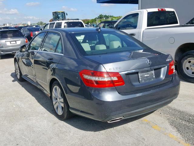 WDDHF2EB4DA710273 - 2013 MERCEDES-BENZ E 350 BLUE GRAY photo 3