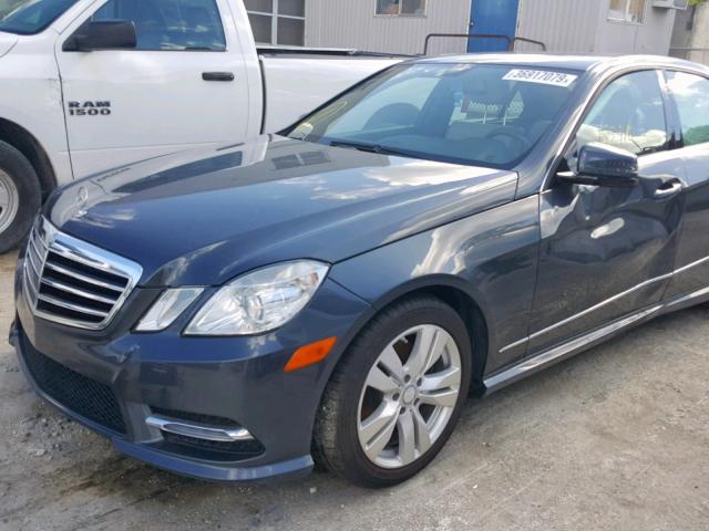 WDDHF2EB4DA710273 - 2013 MERCEDES-BENZ E 350 BLUE GRAY photo 9