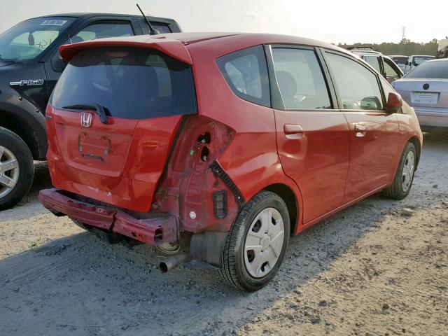 JHMGE8H38DC056428 - 2013 HONDA FIT RED photo 4