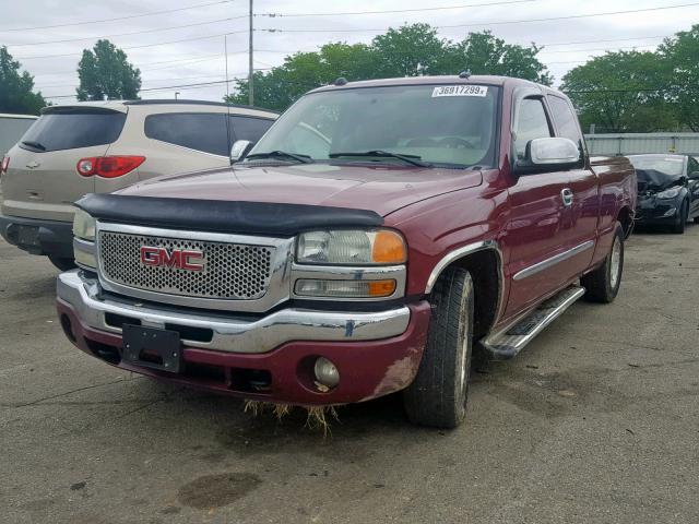 1GTEC19T35Z142734 - 2005 GMC NEW SIERRA BURGUNDY photo 2