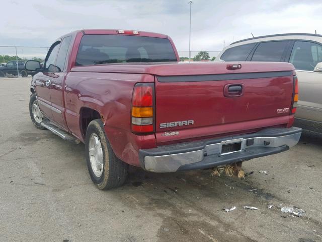 1GTEC19T35Z142734 - 2005 GMC NEW SIERRA BURGUNDY photo 3