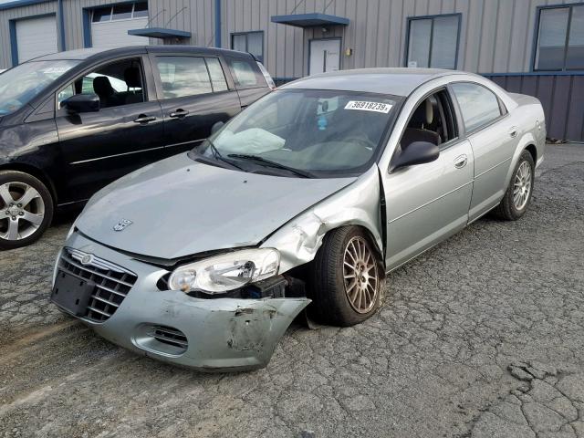 1C3EL46R64N199241 - 2004 CHRYSLER SEBRING LX GREEN photo 2