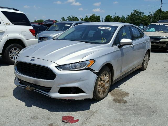 1FA6P0G71E5357292 - 2014 FORD FUSION S SILVER photo 2