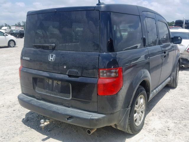 5J6YH28798L014878 - 2008 HONDA ELEMENT EX BLACK photo 4