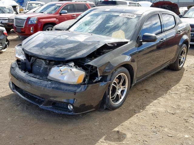 1B3BD2FG0BN590835 - 2011 DODGE AVENGER LU BLACK photo 2