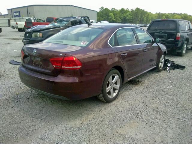 1VWBP7A37DC102354 - 2013 VOLKSWAGEN PASSAT SE PURPLE photo 4