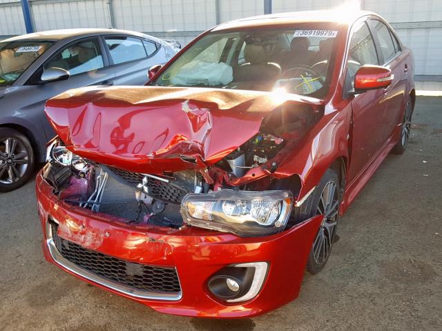 JA32V2FW2HU003891 - 2017 MITSUBISHI LANCER ES RED photo 2