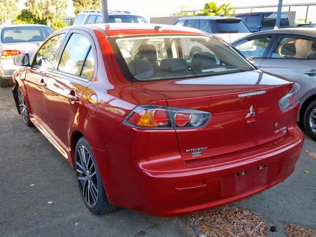 JA32V2FW2HU003891 - 2017 MITSUBISHI LANCER ES RED photo 3