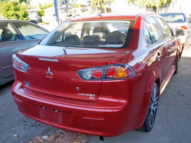 JA32V2FW2HU003891 - 2017 MITSUBISHI LANCER ES RED photo 4