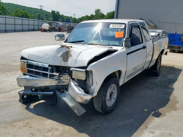 1B7GL23Y8NS514970 - 1992 DODGE DAKOTA WHITE photo 2