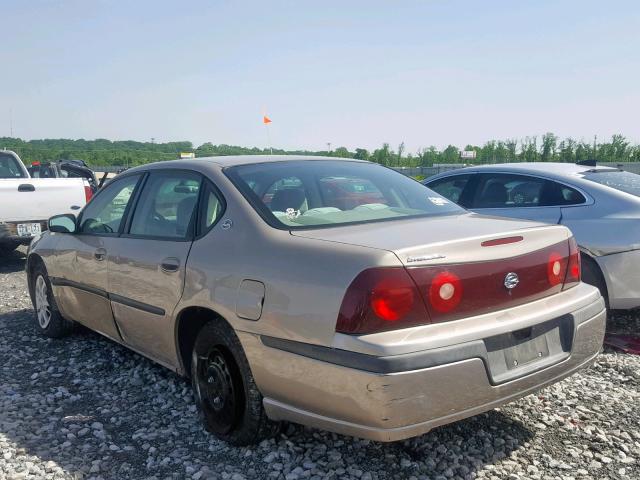 2G1WF52E029113074 - 2002 CHEVROLET IMPALA GOLD photo 3