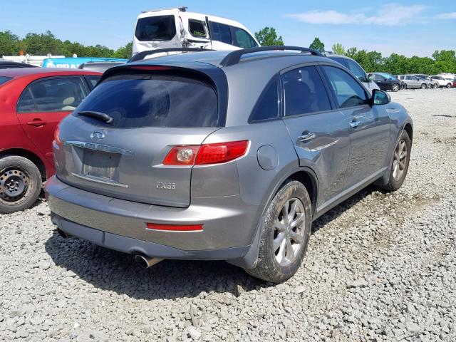 JNRAS08U97X102632 - 2007 INFINITI FX35 SILVER photo 4