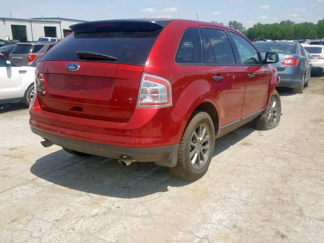 2FMDK36C18BB32026 - 2008 FORD EDGE SE RED photo 4