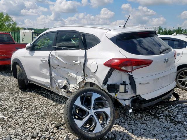 KM8J3CA23HU313590 - 2017 HYUNDAI TUCSON LIM WHITE photo 3