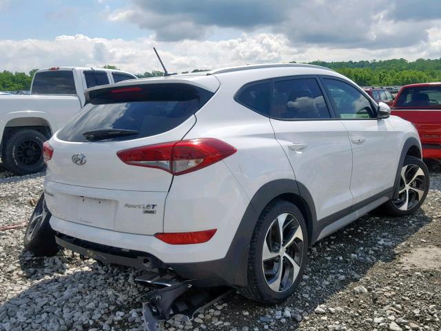 KM8J3CA23HU313590 - 2017 HYUNDAI TUCSON LIM WHITE photo 4