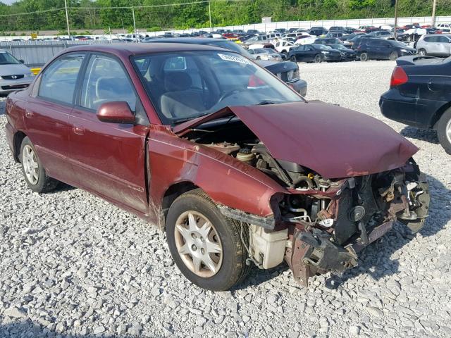 KNAFB121225137878 - 2002 KIA SPECTRA BA MAROON photo 1