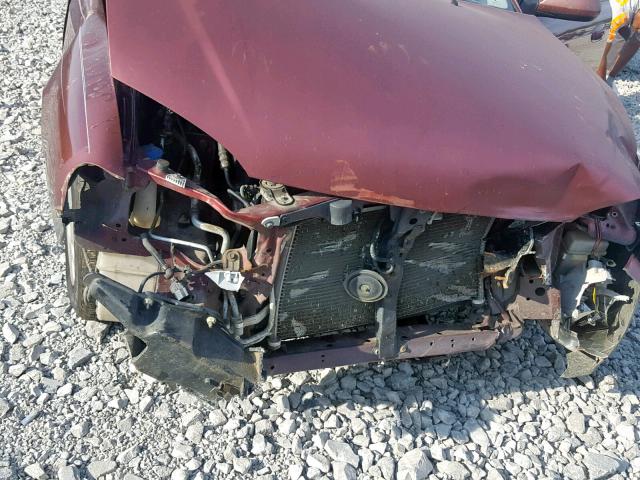 KNAFB121225137878 - 2002 KIA SPECTRA BA MAROON photo 7