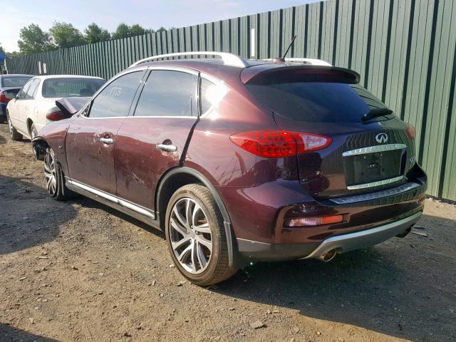 JN1BJ0RR0HM414345 - 2017 INFINITI QX50 MAROON photo 3