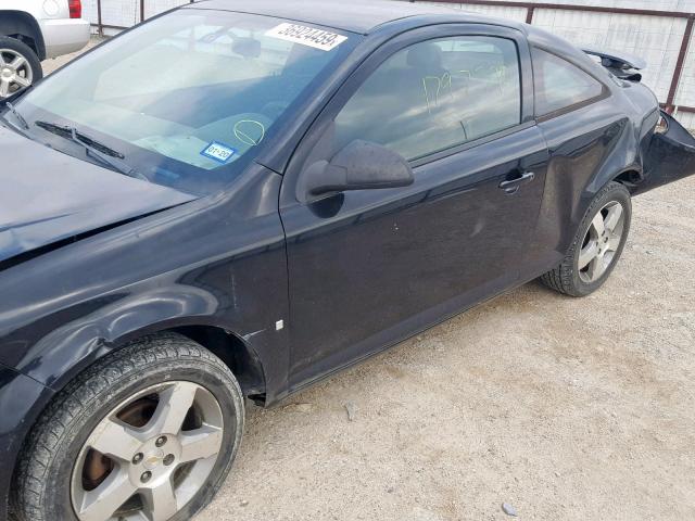 1G1AL18FX87222471 - 2008 CHEVROLET COBALT LT BLACK photo 9