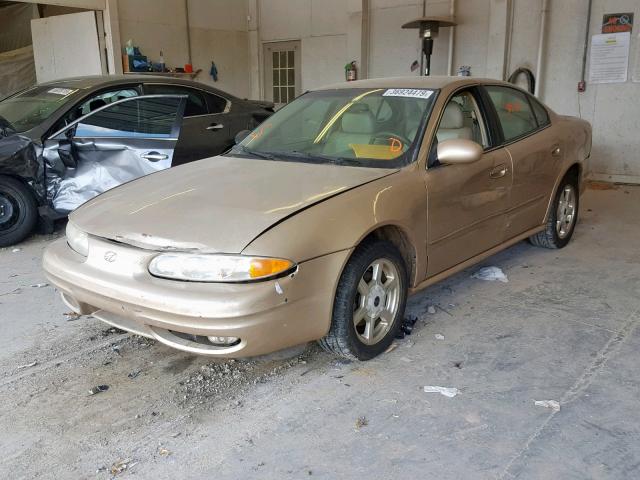 1G3NF52E61C146364 - 2001 OLDSMOBILE ALERO GLS GOLD photo 2