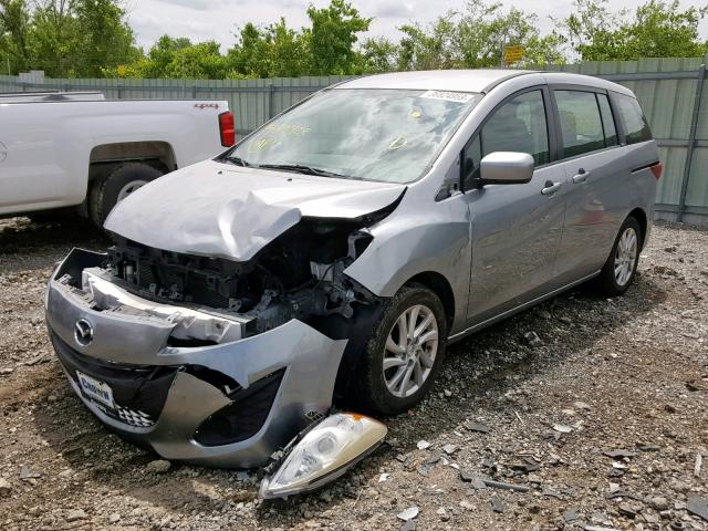 JM1CW2BL0C0108928 - 2012 MAZDA 5 SILVER photo 2