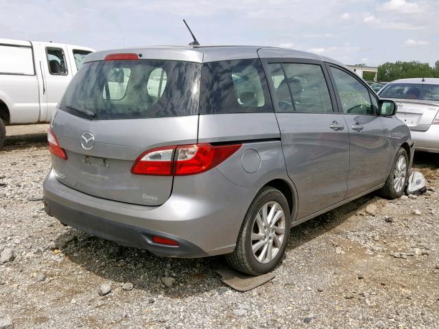 JM1CW2BL0C0108928 - 2012 MAZDA 5 SILVER photo 4